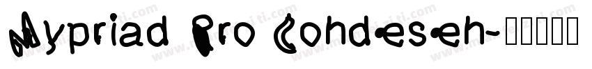 Mypriad Pro Condesen字体转换
